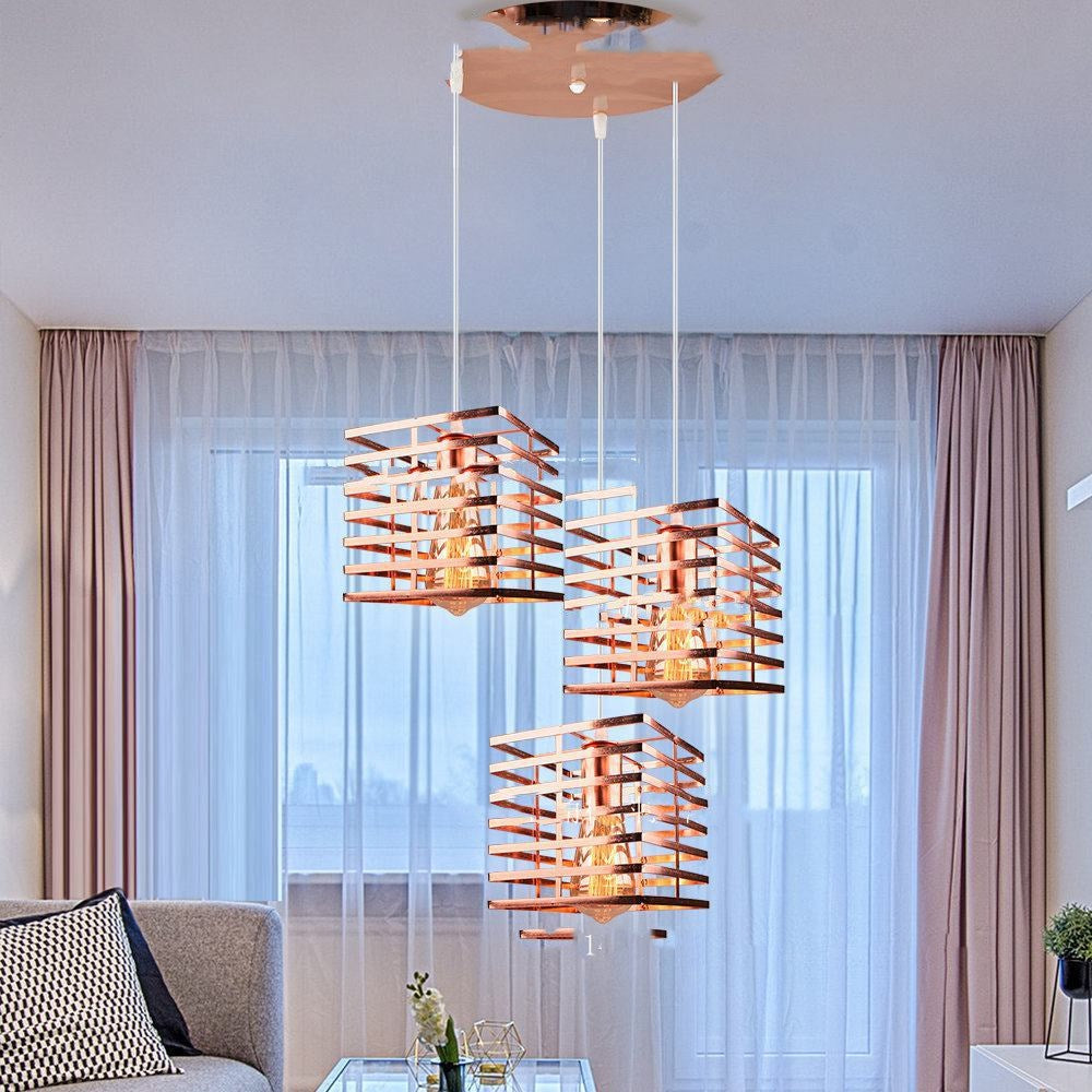 Simple three dimensional chandelier post modern fashion light luxury European chandelier