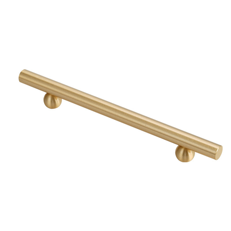 Pure Brass Solid Surface-mounted Single Long Hole Children's Cartoon Furniture Hardware Clothes And Shoes Kitchen Chest Of Drawer Door Handle