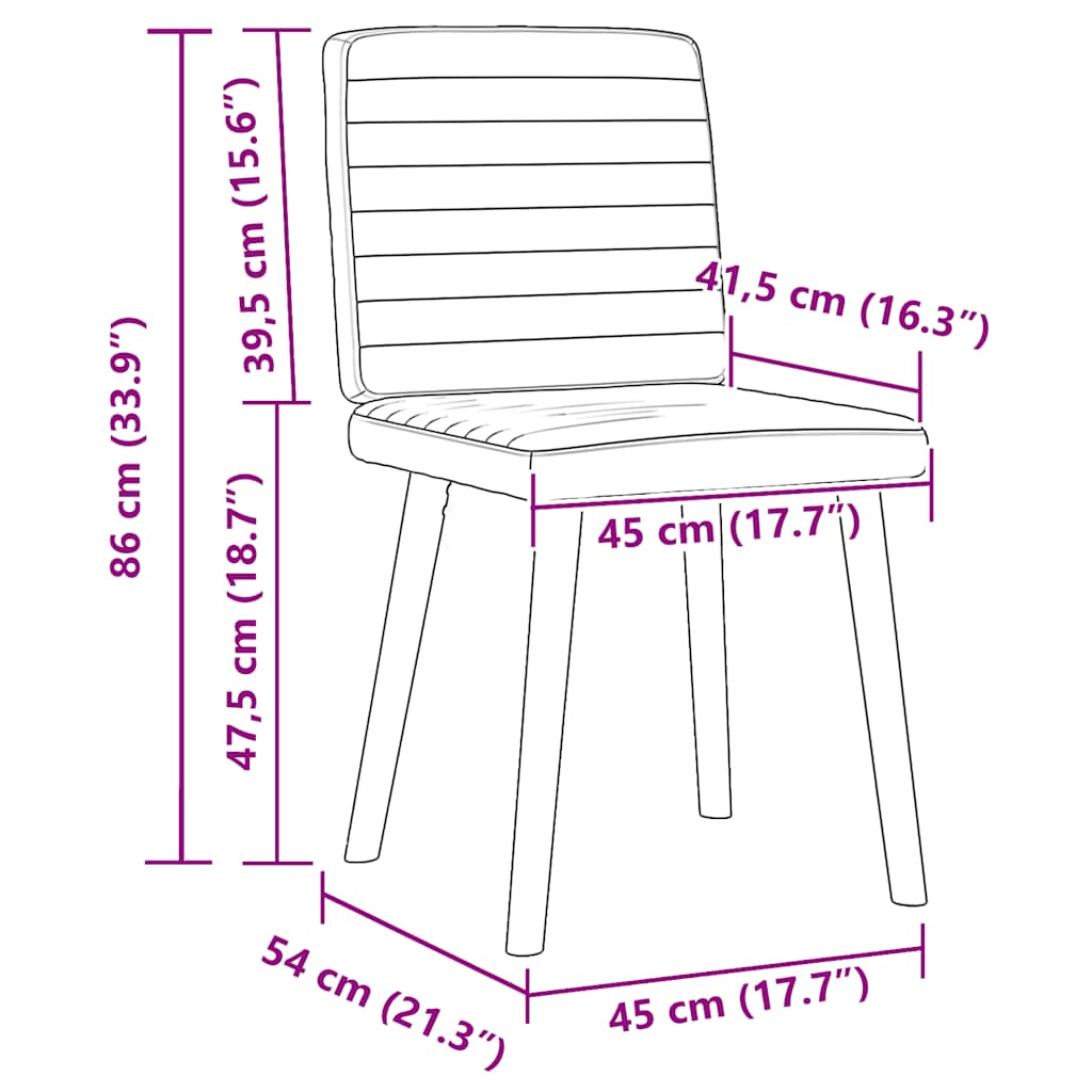 dining chairs, 2 pieces.