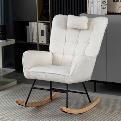 Rocking Chair Rocker Chair Single Recliner Casual Lounger Lounge Chair Cushion For Living Room Bedroom