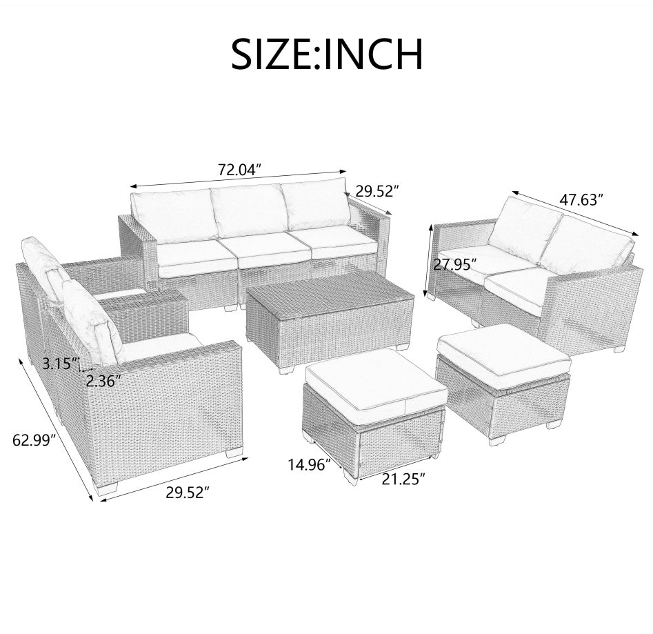 10 Piece Patio Furniture Set