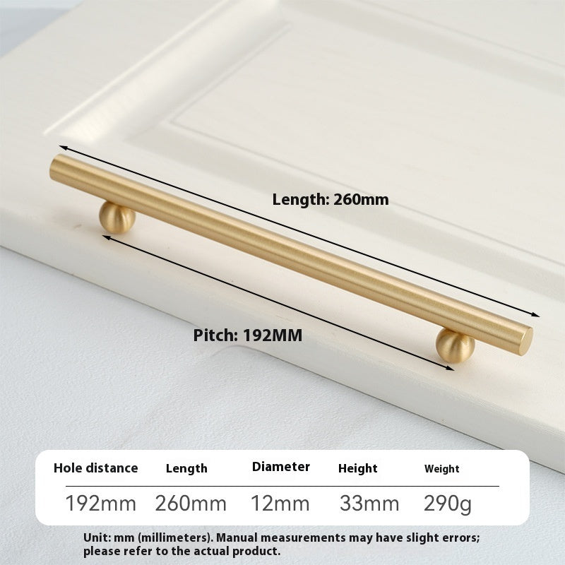 Pure Brass Solid Surface-mounted Single Long Hole Children's Cartoon Furniture Hardware Clothes And Shoes Kitchen Chest Of Drawer Door Handle