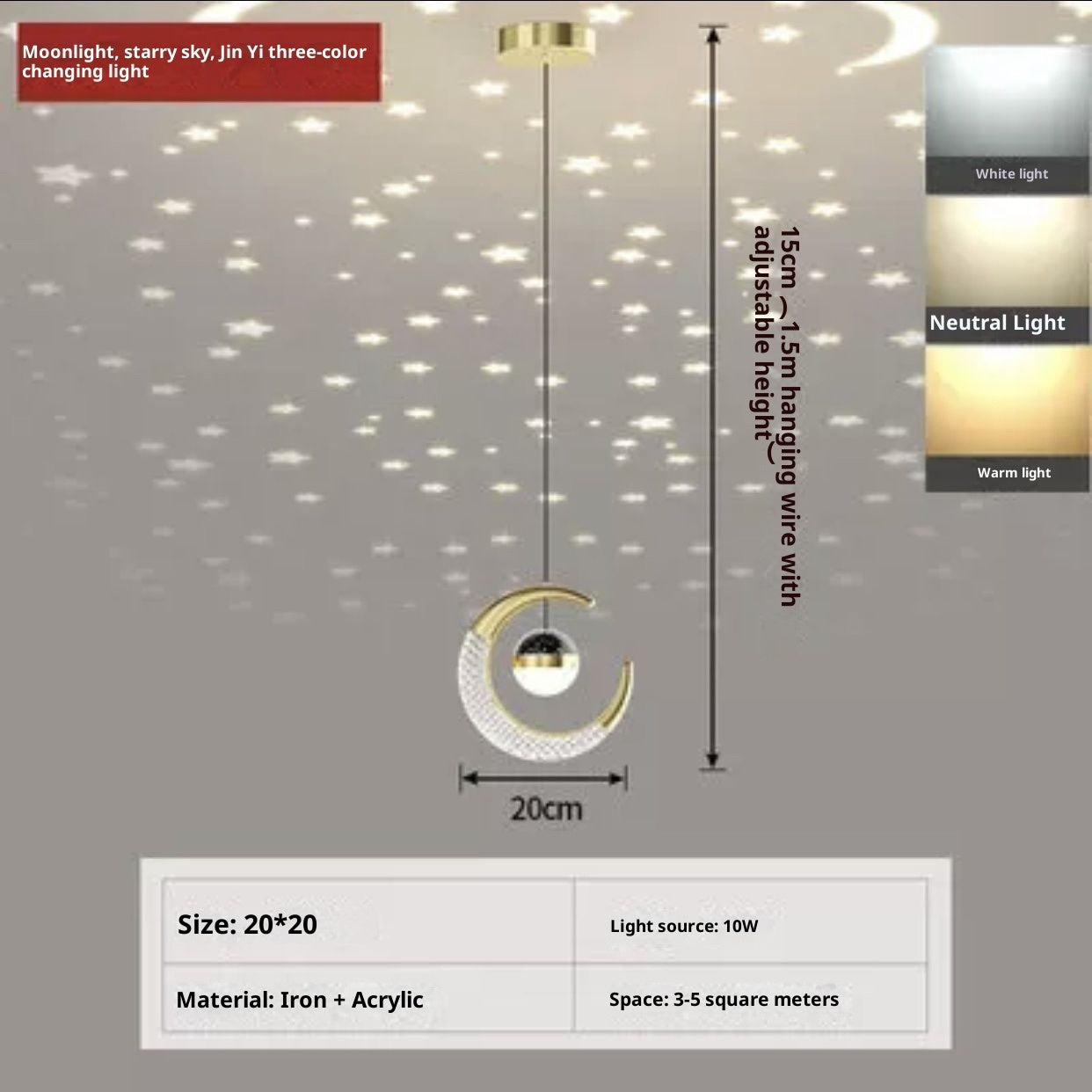 Adjustable Living Room And Dining Room Pendant Light