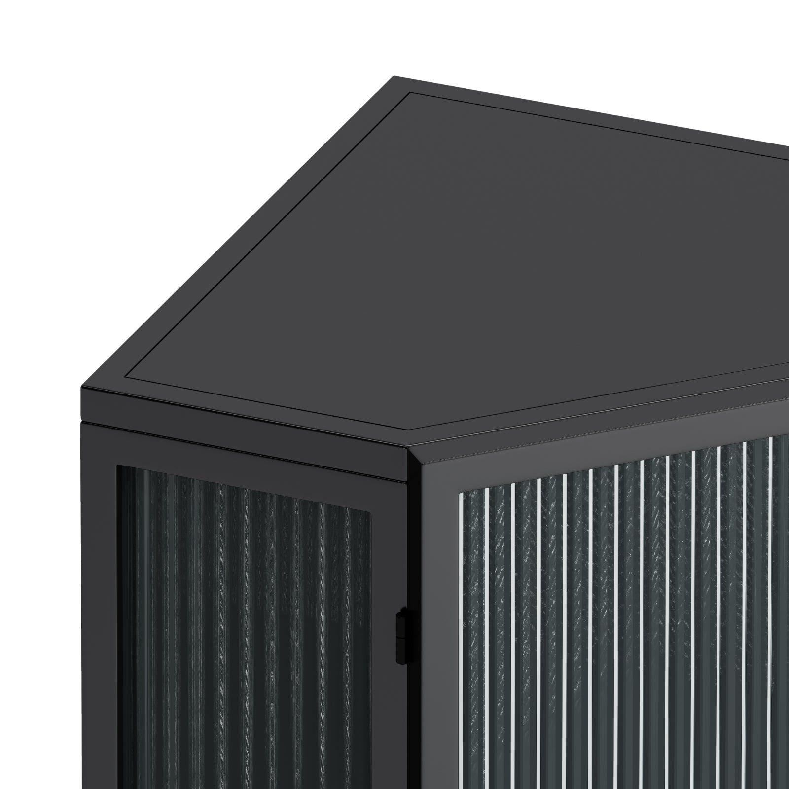 22.25 Floor Corner Cabinet With Glass Door   Shelves For Bathroom, Living Room