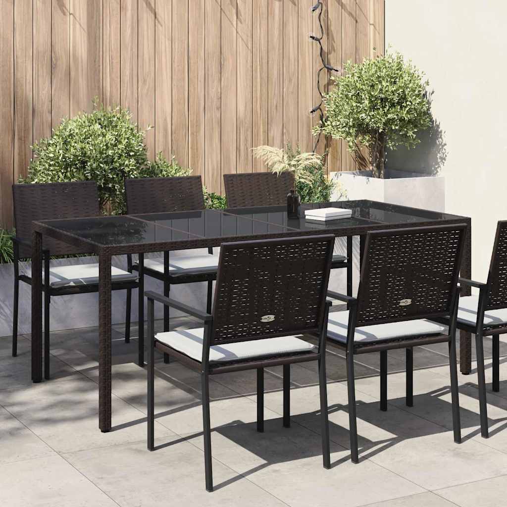 Garden Dining Table 190 x Poly Rattan   Garden Dining Table